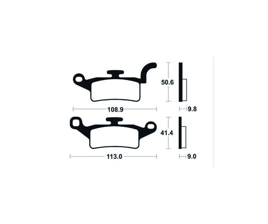 Plaquettes de frein TECNIUM Scooter organique - ME376 - 1022694