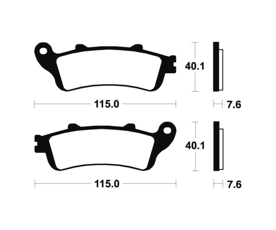 Plaquettes de frein TECNIUM Performance métal fritté - MF221 - 1022752