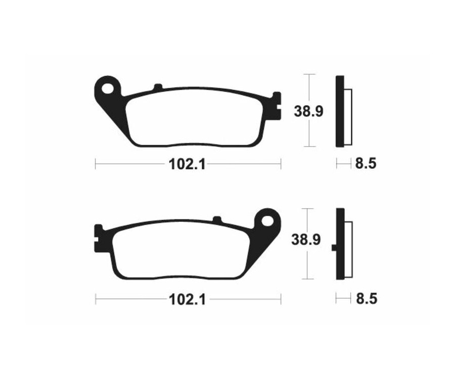 Plaquettes de frein TECNIUM Maxi Scooter métal fritté - MSS383 - 1023224