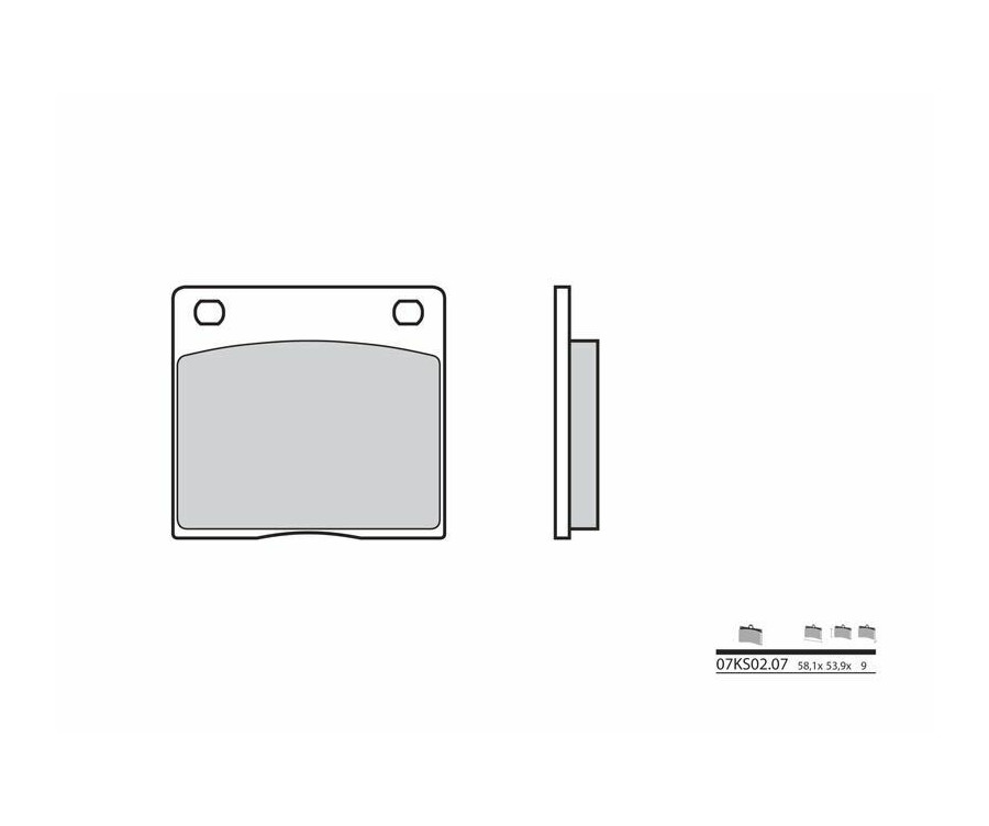 Plaquettes de frein BREMBO route carbone céramique - 07KS0207 - 1036125