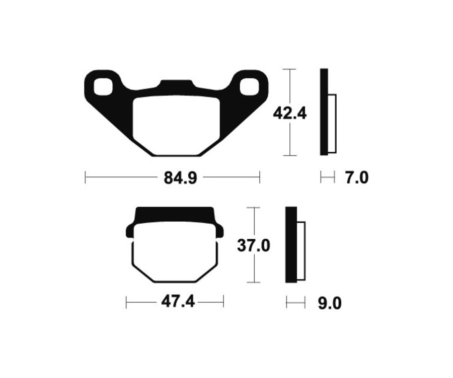 Plaquettes de frein TECNIUM MX/Quad métal fritté - MO44 - 1022912
