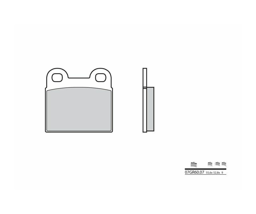 Plaquettes de frein BREMBO route carbone céramique - 07GR6007 - 1035906