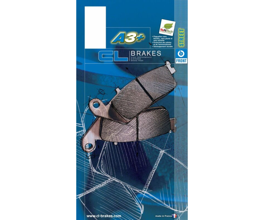 Plaquettes de frein CL BRAKES route métal fritté - 2251A3+ - 1034796