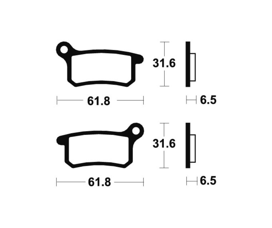 Plaquettes de frein TECNIUM Racing MX/Quad métal fritté - MOR283 - 1022973