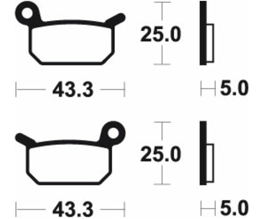 Plaquettes de frein TECNIUM Racing MX/Quad métal fritté - MOR294 - 1022977