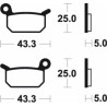 Plaquettes de frein TECNIUM Racing MX/Quad métal fritté - MOR294 - 1022977