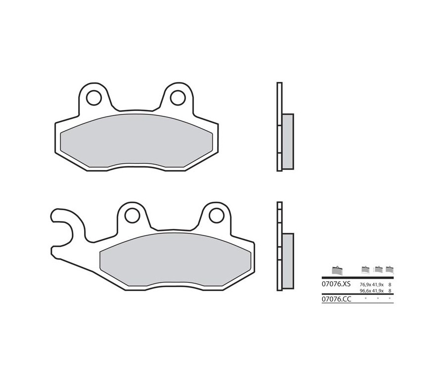 Plaquettes de frein BREMBO Scooter carbone céramique - 07076CC - 1035766