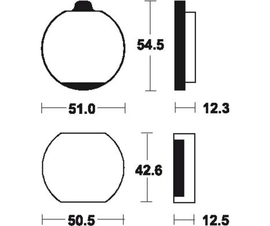 Plaquettes de frein TECNIUM route organique - MA10 - 1022324
