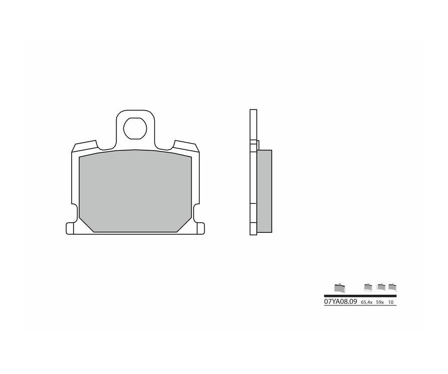 Plaquettes de frein BREMBO route carbone céramique - 07YA0809 - 1036201