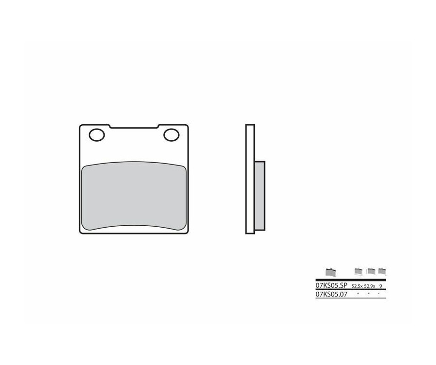 Plaquettes de frein BREMBO route carbone céramique - 07KS0507 - 1036130