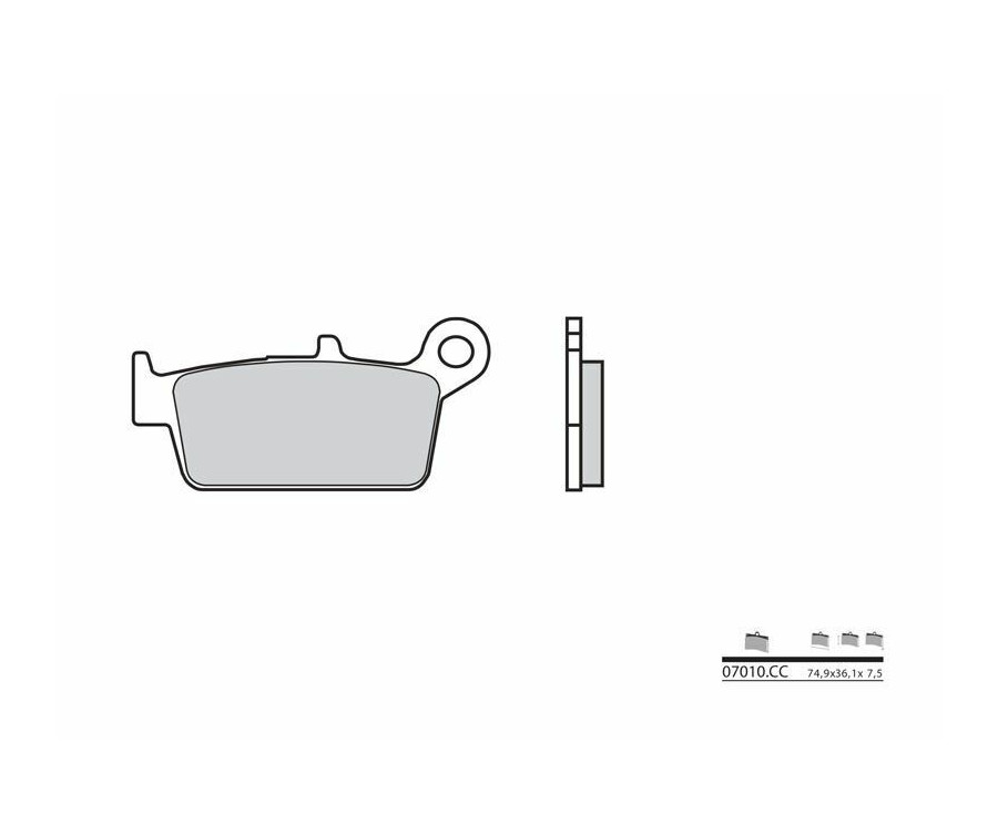 Plaquettes de frein BREMBO Scooter carbone céramique - 07010 - 1035671