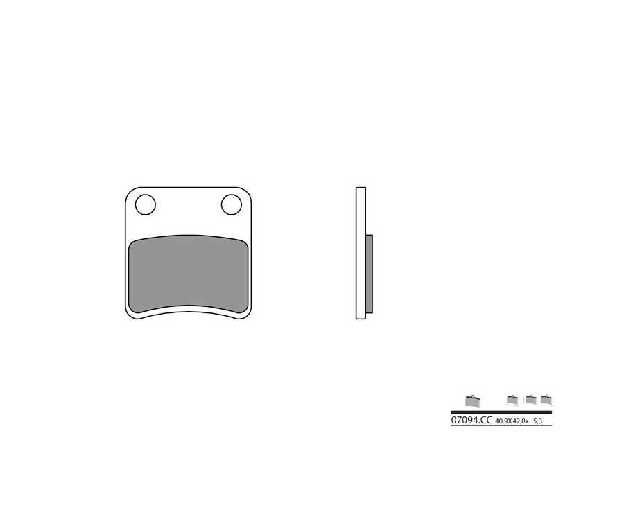 Plaquettes de frein BREMBO Scooter carbone céramique - 07094CC - 1035779