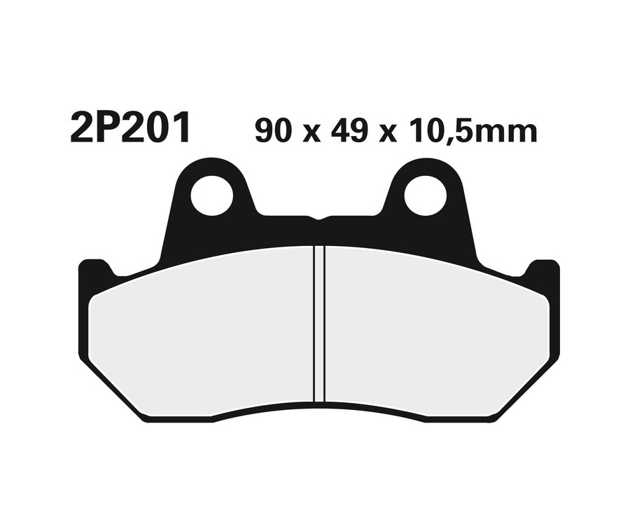 Plaquettes de frein NISSIN route semi-métallique - 2P-201NS - 1036619