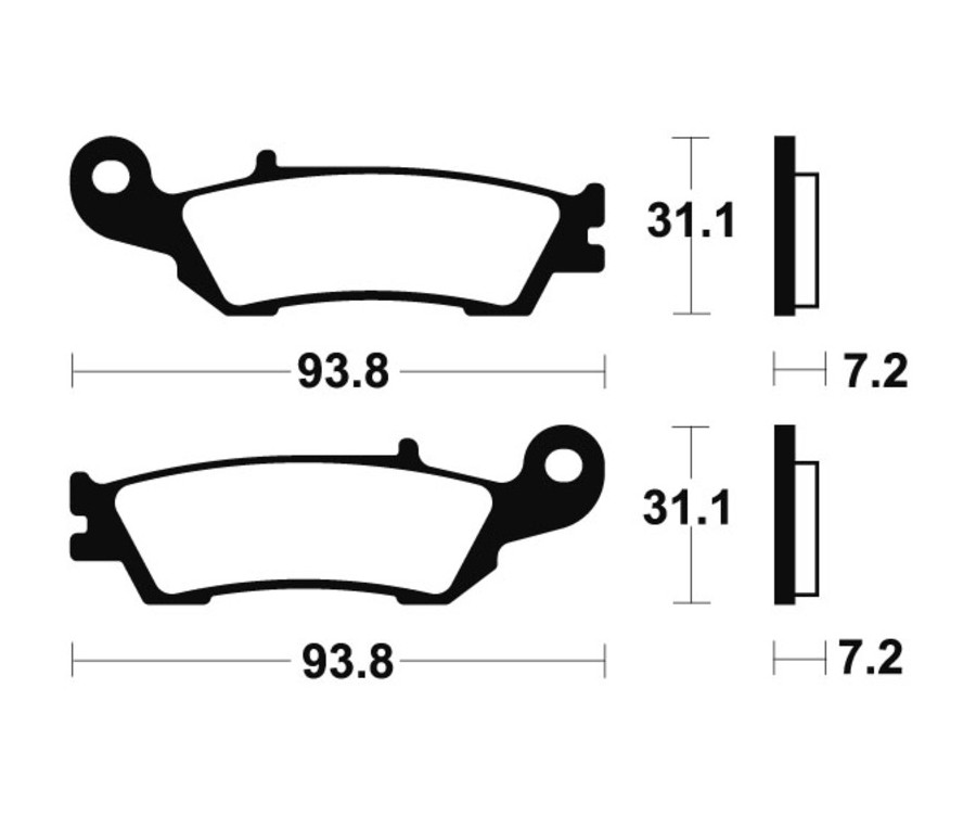 Plaquettes de frein TECNIUM MX/Quad métal fritté - MO340 - 1022888