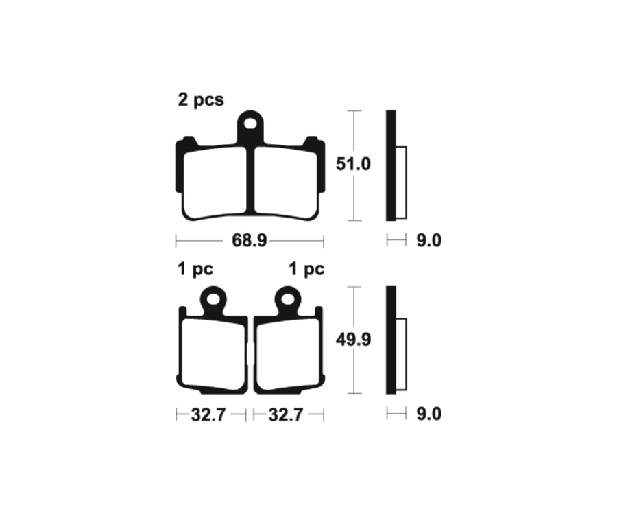 Plaquettes de frein TECNIUM Performance métal fritté - MF369 - 1022785