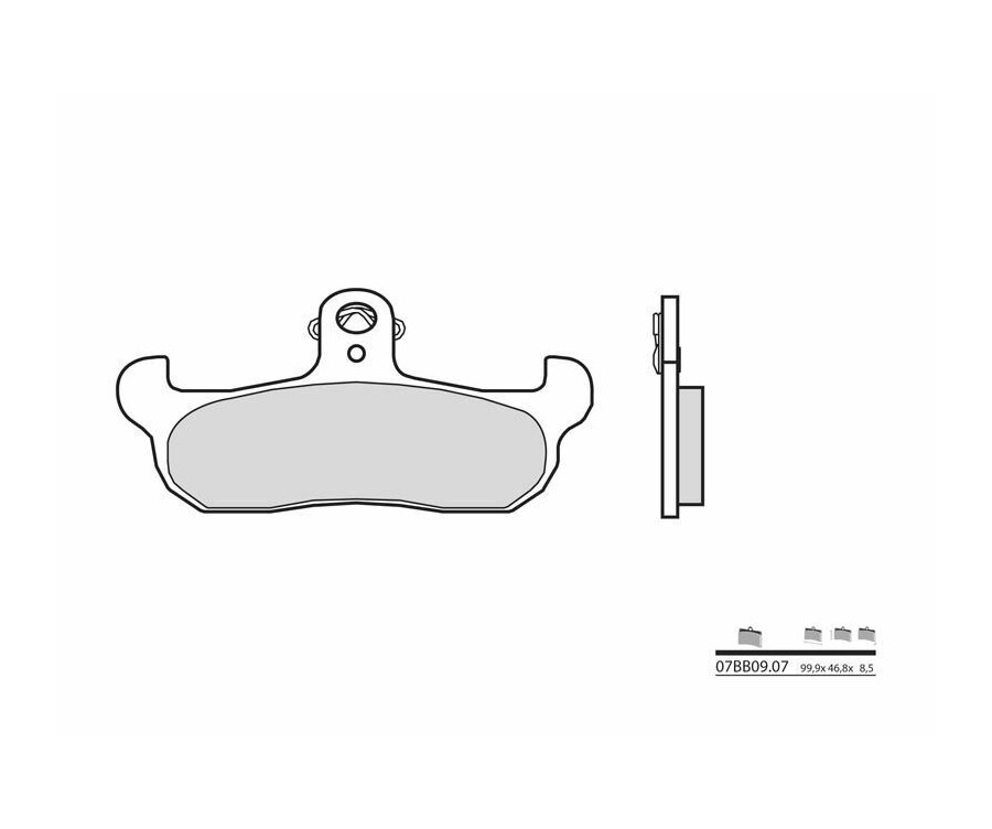 Plaquettes de frein BREMBO route carbone céramique - 07BB0907 - 1035803