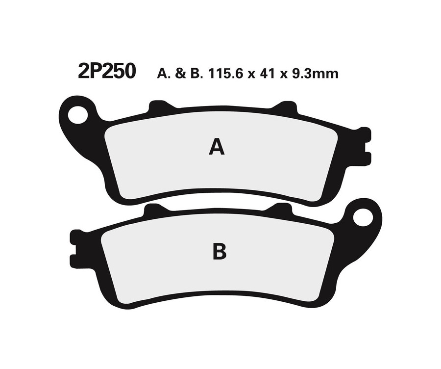 Plaquettes de frein NISSIN route /Off-Road métal fritté - 2P-250ST-R1 Plaquettes de frein NISSIN route /Off-Road métal fritté - 2P-250ST-R1