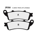 Plaquettes de frein NISSIN route /Off-Road métal fritté - 2P-250ST-R1 Plaquettes de frein NISSIN route /Off-Road métal fritté - 2P-250ST-R1