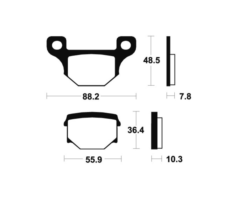 Plaquettes de frein TECNIUM route organique - MA85 - 1022554