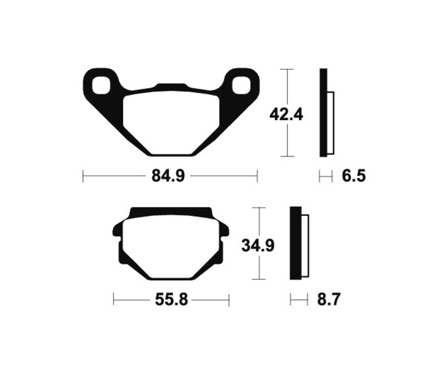 Plaquettes de frein TECNIUM route organique - MA151 - 1022374