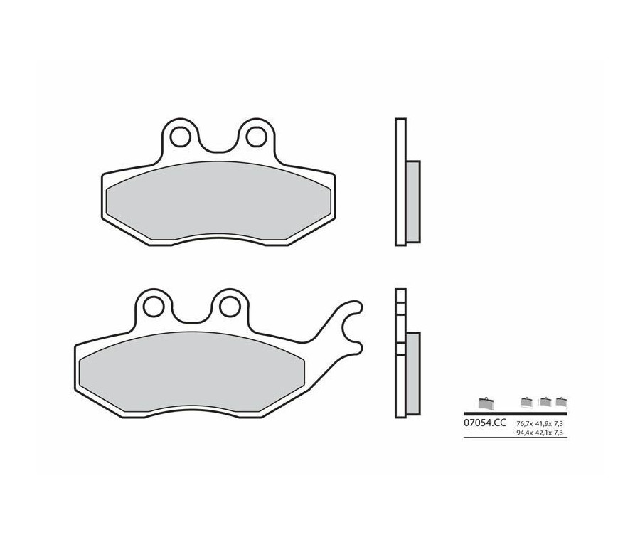 Plaquettes de frein BREMBO Scooter carbone céramique - 07054 - 1035700