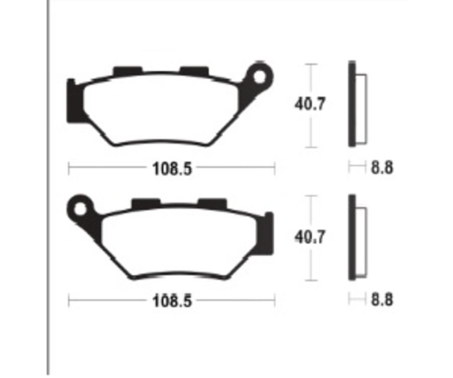 Plaquettes de frein TECNIUM métal fritté -  MF483 - 1122849