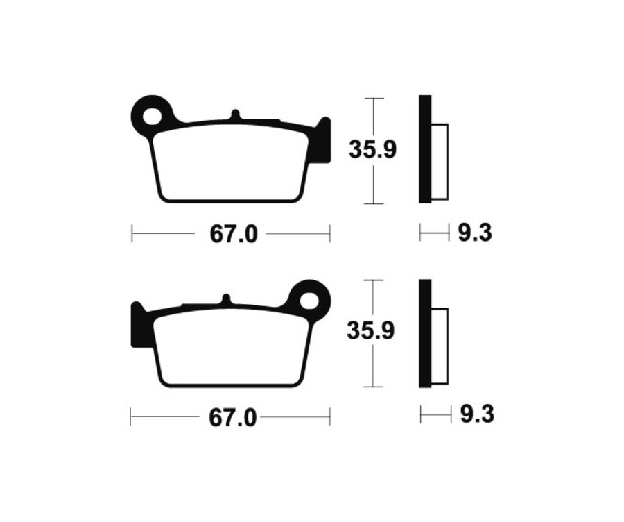 Plaquettes de frein TECNIUM Performance métal fritté - MR290 - 1023072