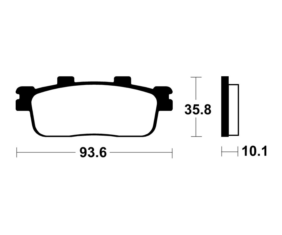 Plaquettes de frein TECNIUM Maxi Scooter métal fritté - MSS347 - 1023218