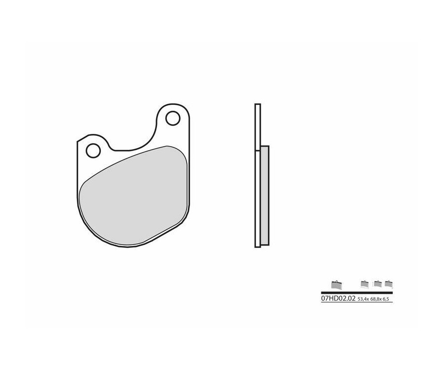 Plaquettes de frein BREMBO route carbone céramique - 07HD0202 - 1035937