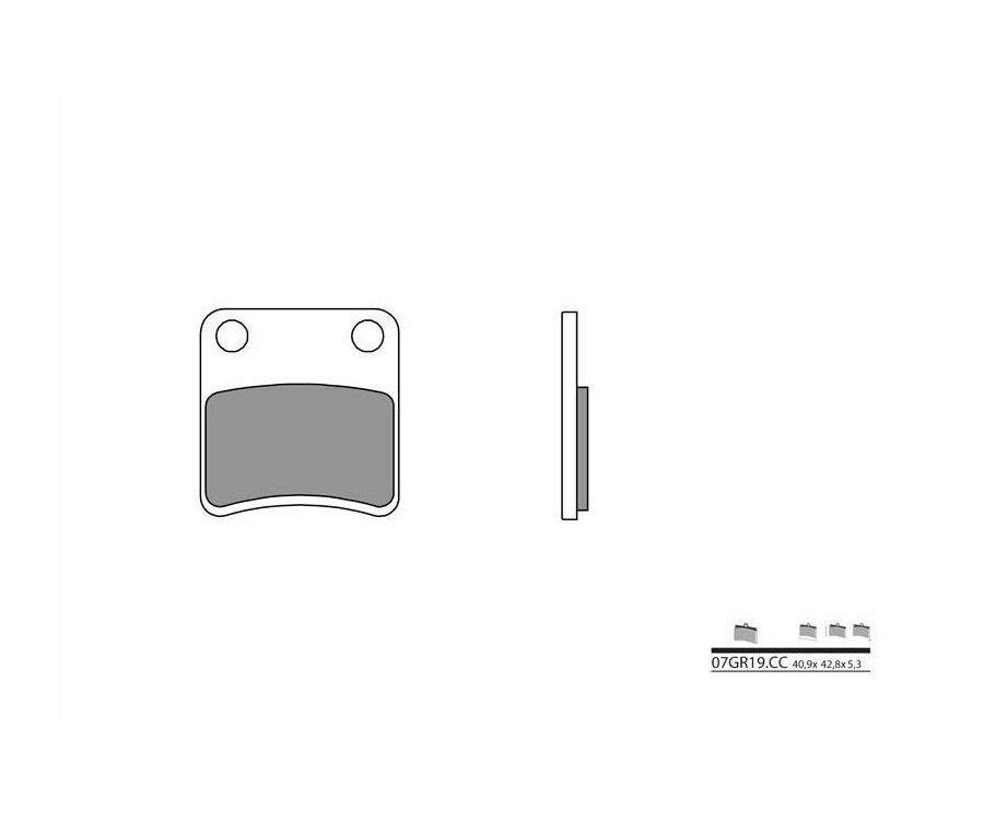 Plaquettes de frein BREMBO route carbone céramique - 07GR19CC - 1035882