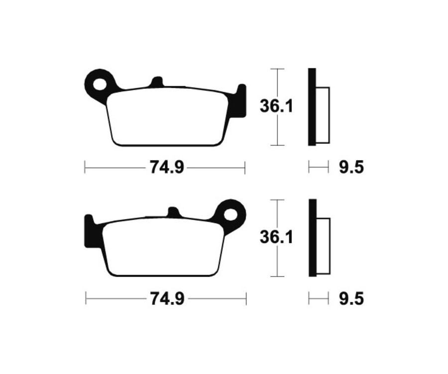 Plaquettes de frein TECNIUM Racing MX/Quad métal fritté - MOR104 - 1022942