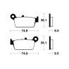 Plaquettes de frein TECNIUM Racing MX/Quad métal fritté - MOR104 - 1022942