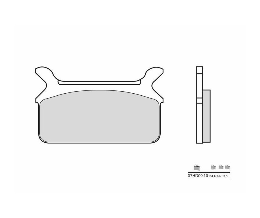 Plaquettes de frein BREMBO route carbone céramique - 07HD0910 - 1035943