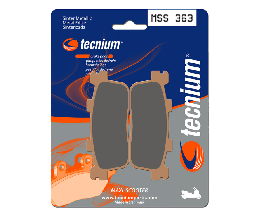 Plaquettes de frein TECNIUM Maxi Scooter métal fritté - MSS363 - 1023219