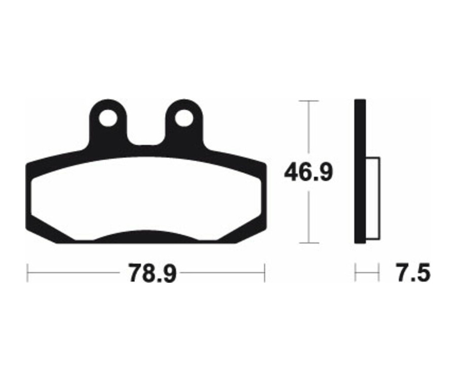 Plaquettes de frein TECNIUM Scooter organique - ME196 - 1022633