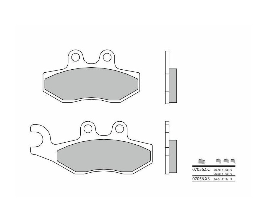 Plaquettes de frein BREMBO Scooter carbone céramique - 07056 - 1035702