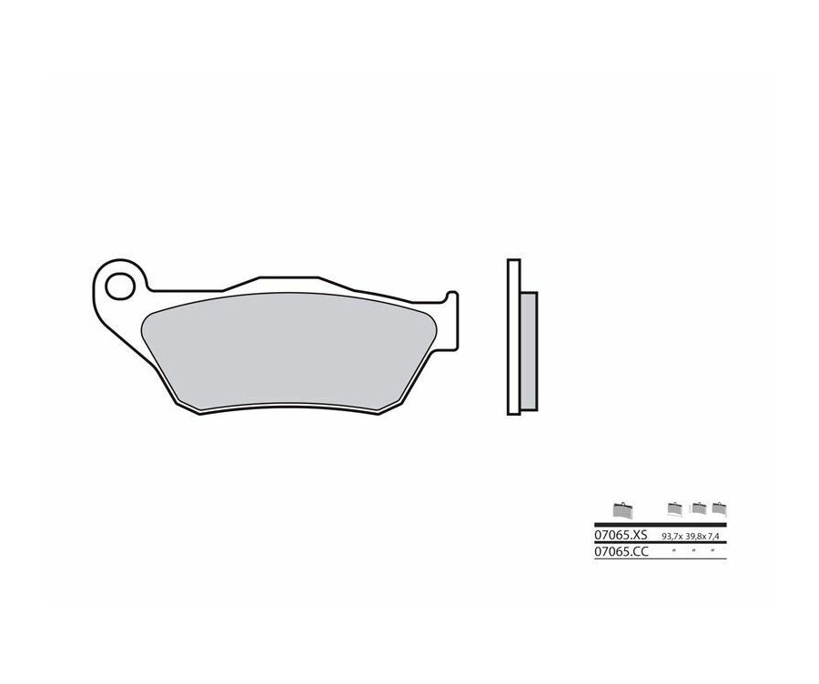 Plaquettes de frein BREMBO Scooter métal fritté - 07065XS - 1035754
