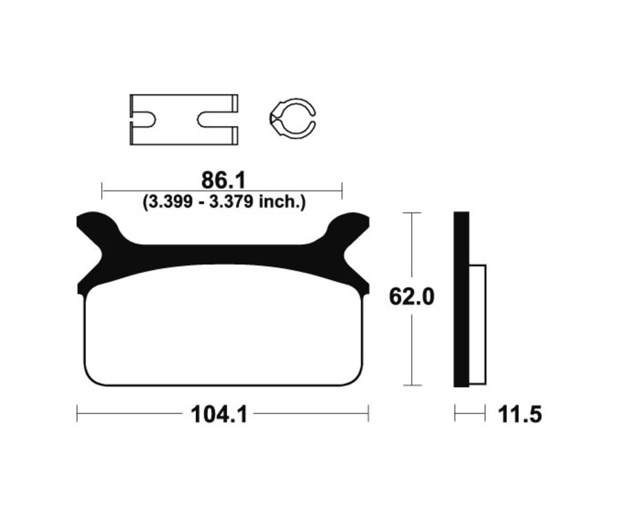 Plaquettes de frein TECNIUM Performance métal fritté - MR168 - 1023045
