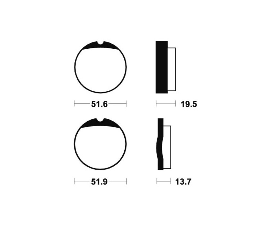 Plaquettes de frein TECNIUM route organique - MA1 - 1022323