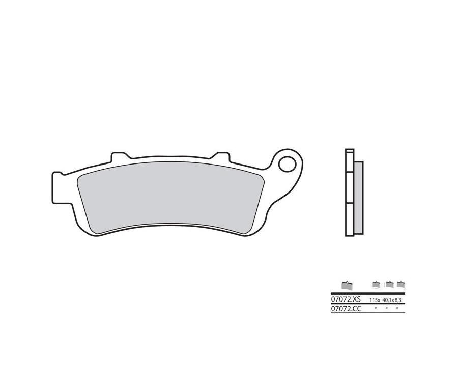 Plaquettes de frein BREMBO Scooter carbone céramique - 07072CC - 1035760
