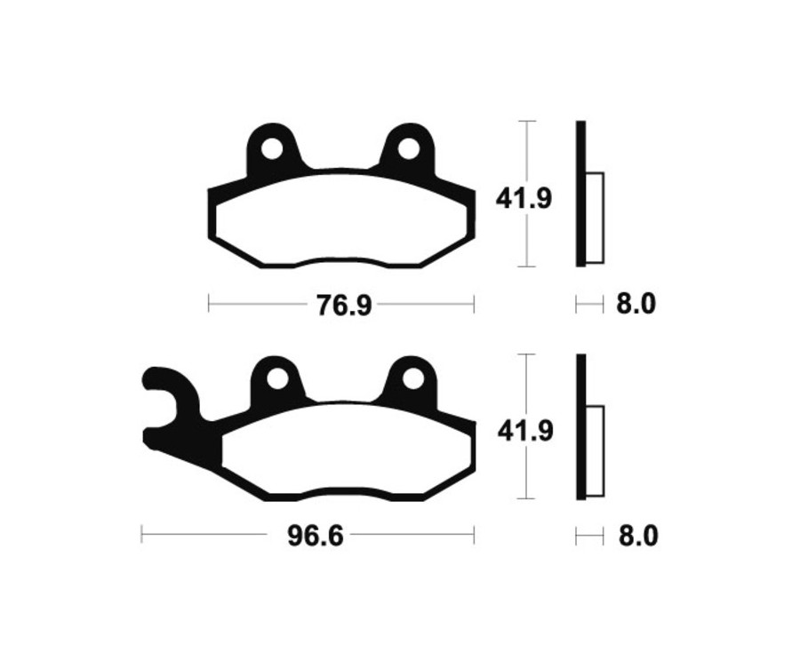 Plaquettes de frein TECNIUM Racing MX/Quad métal fritté - MOR111 - 1022944