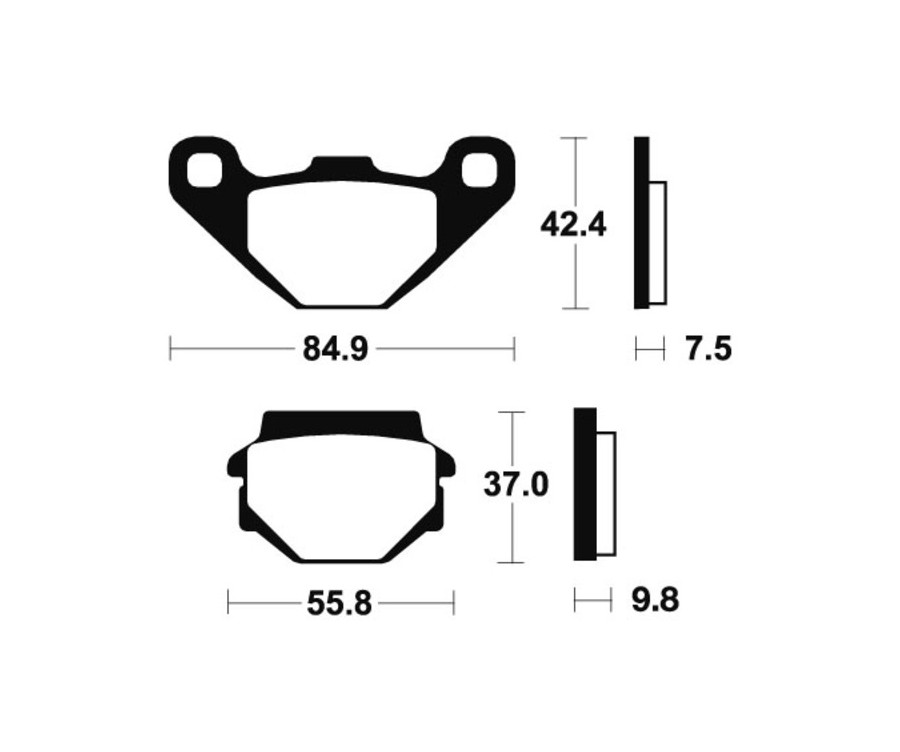 Plaquettes de frein TECNIUM MX/Quad métal fritté - MO46 - 1022913
