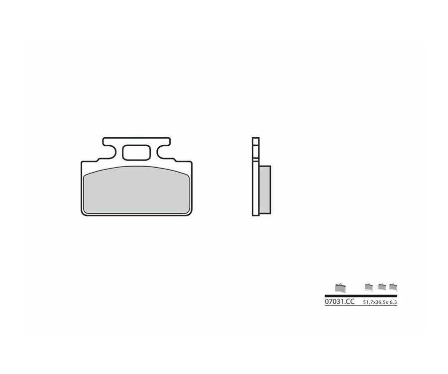 Plaquettes de frein BREMBO Scooter carbone céramique - 07031 - 1035687