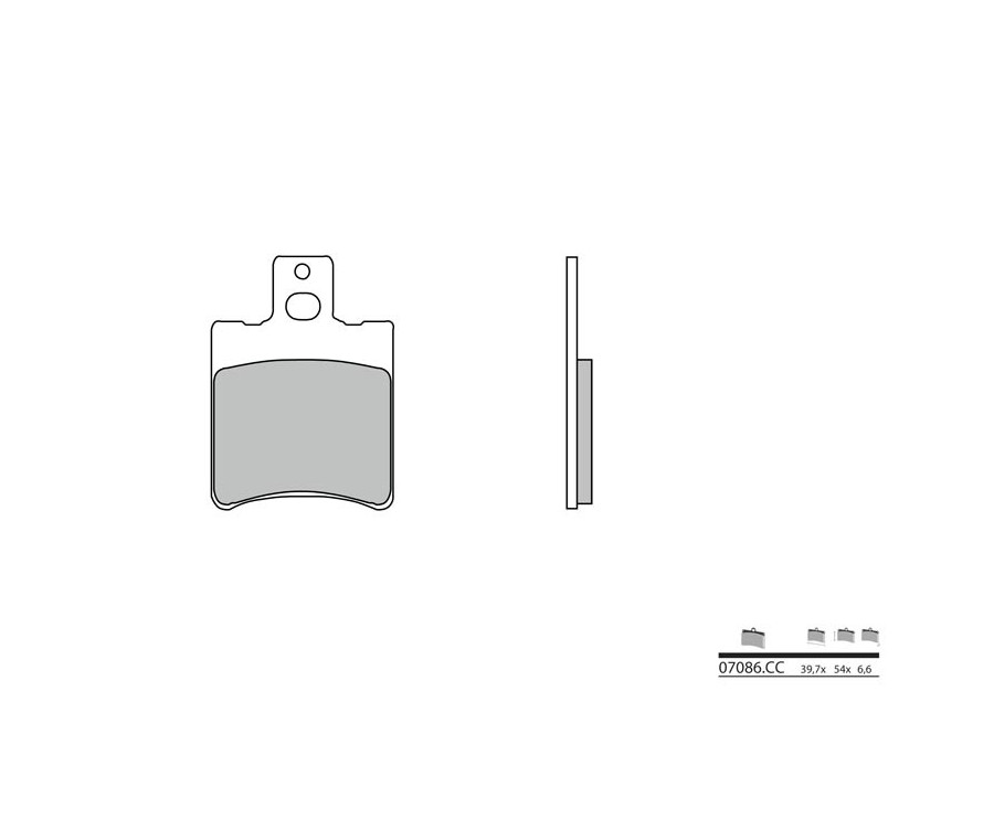 Plaquettes de frein BREMBO Scooter carbone céramique - 07086CC - 1035773