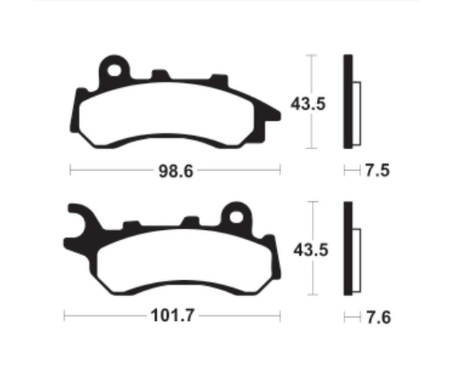 Plaquettes de frein TECNIUM organique - ME464 (pour étrier de frein Nissin) - 1090542
