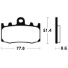 Plaquettes de frein TECNIUM route organique - MA296 - 1022467