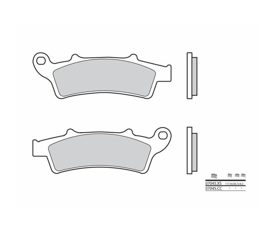 Plaquettes de frein BREMBO Scooter carbone céramique - 07045 - 1035694