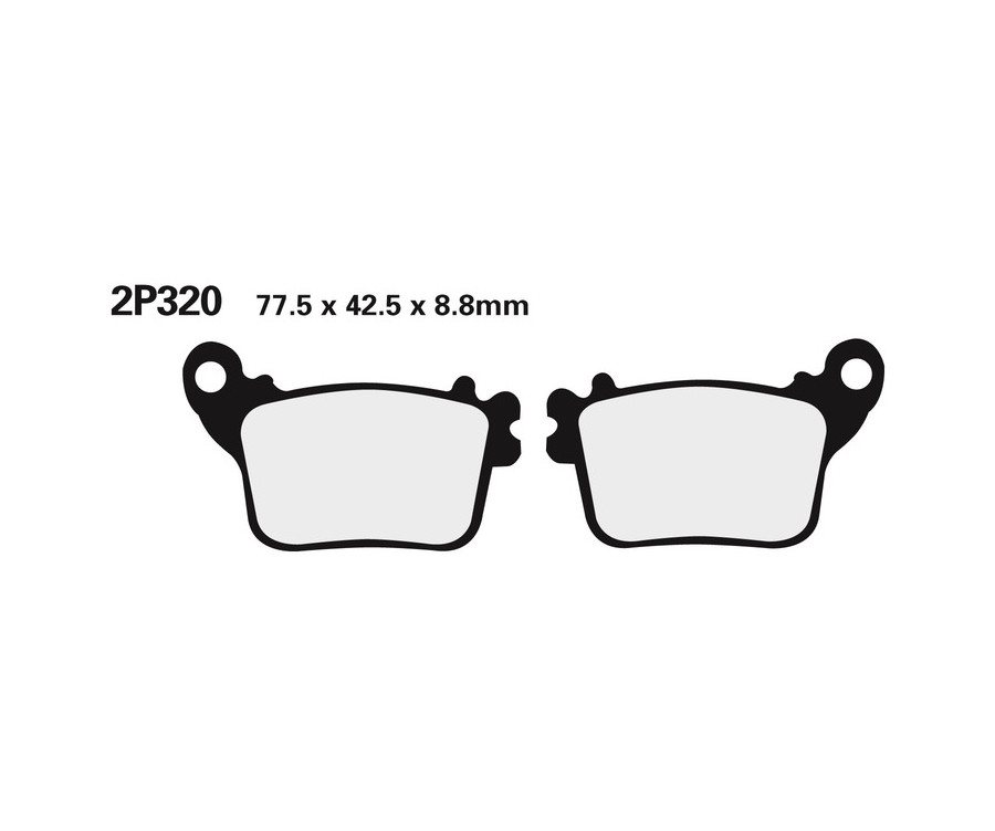 Plaquettes de frein NISSIN route /Off-Road métal fritté - 2P-320ST - 1036756