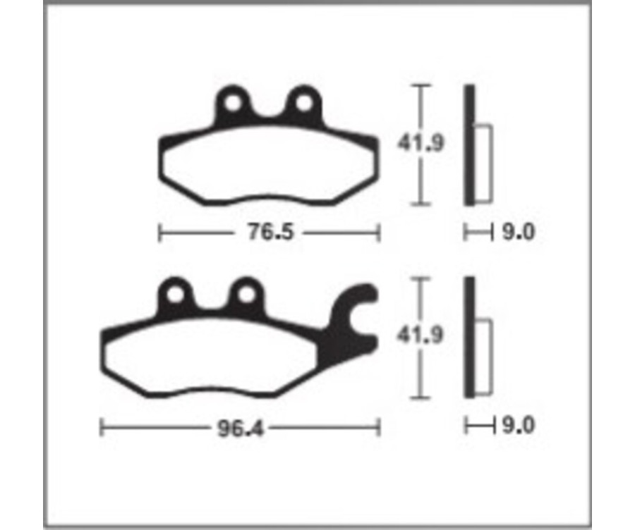 Plaquettes de frein TECNIUM Scooter organique - ME318 - 1022676