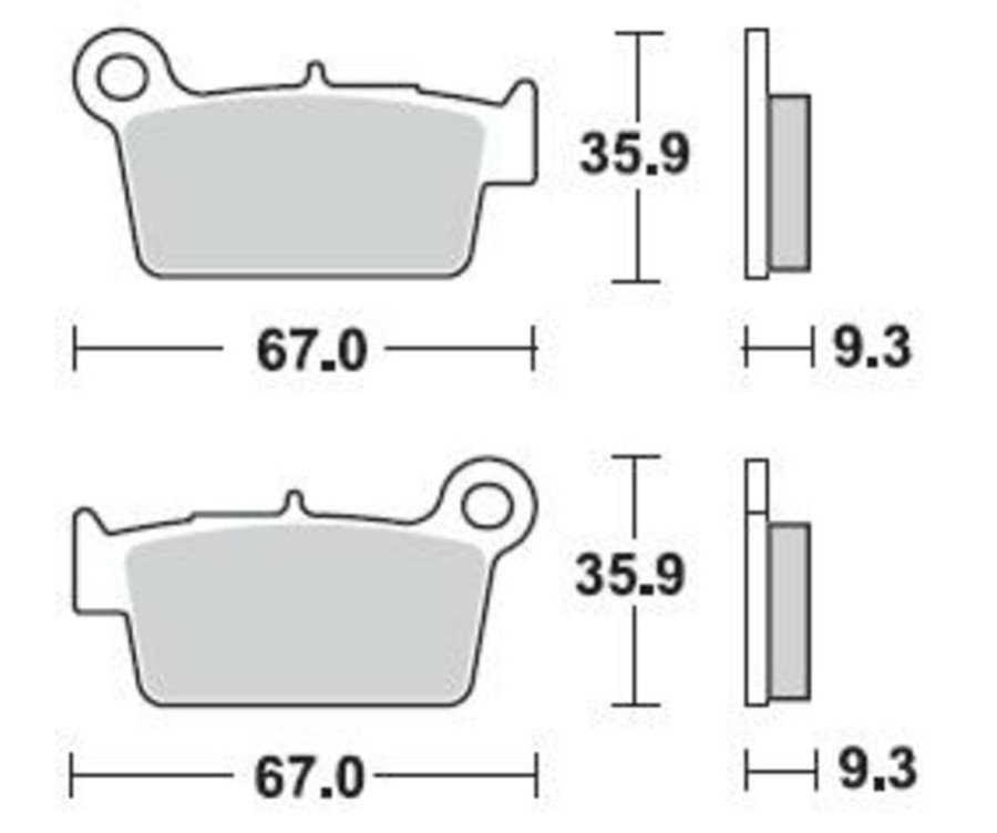 Plaquettes de frein BRAKING Off-Road/Quad métal fritté - 890CM44 - 1043291